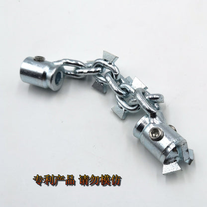LEADFEN with drill-head sewer tiger chain DN32-40mm tube drill bit 6mm flexible push snake cable Diving knife