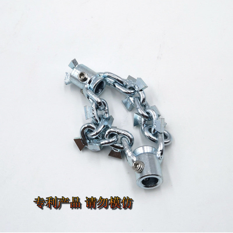 LEADFEN with drill-head drain rotary collision chain DN50mm pipe drill grinder 8mm flexible shaft cable saw tool